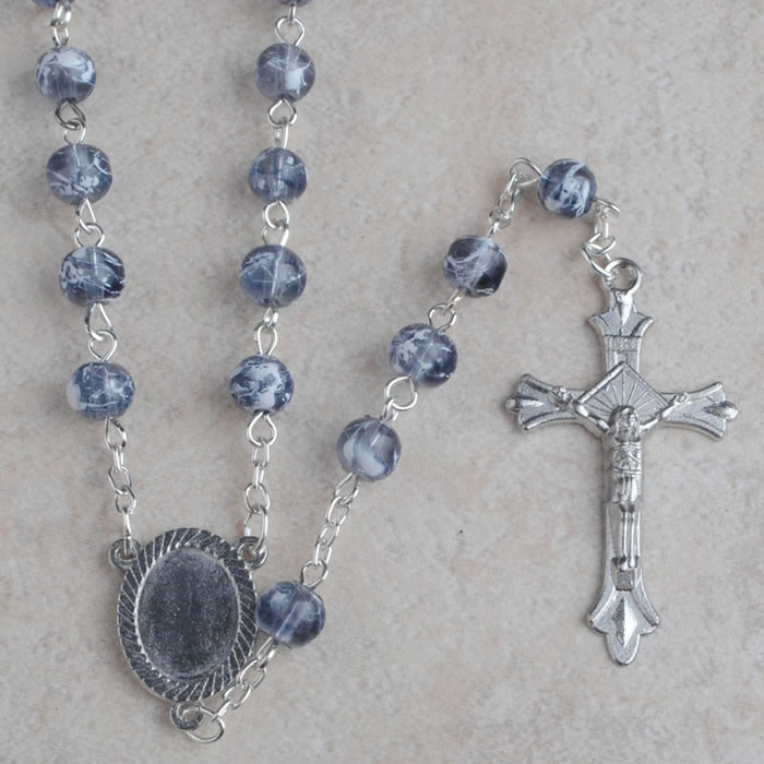 ,galss beads rosary